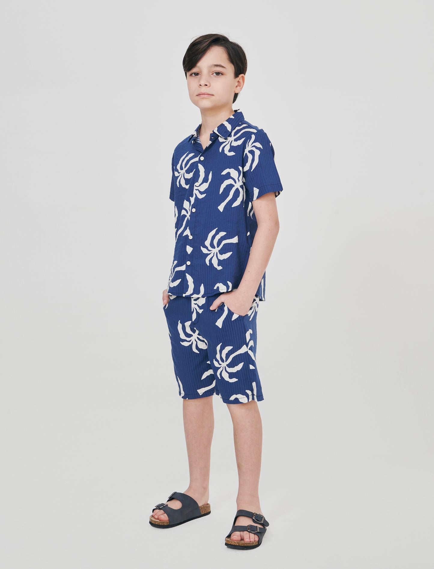 Bermuda in cotone stampato e versatile - Righe