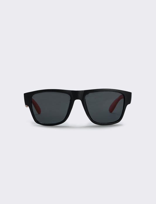Transparent square sunglasses - Red