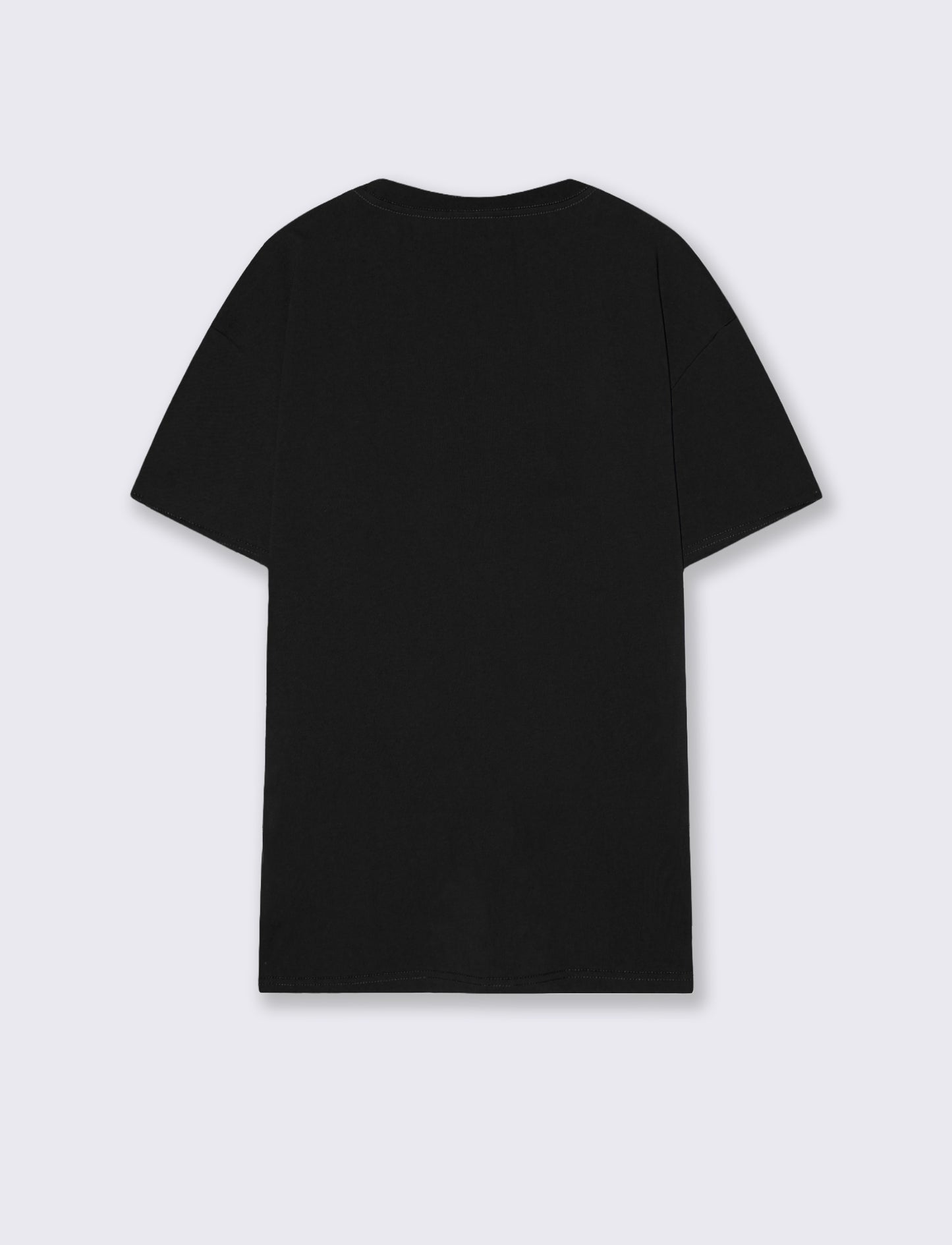 T-shirt girocollo in tessuto premium - Nero
