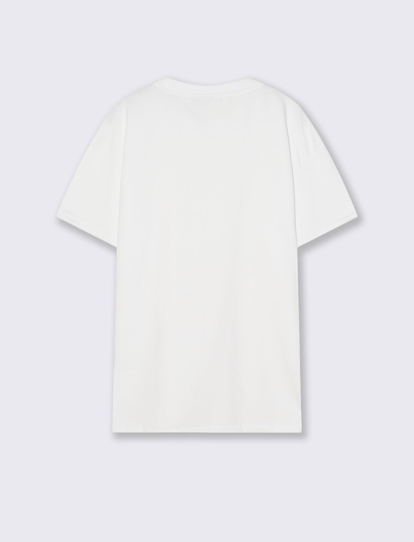 T-shirt girocollo in tessuto premium - Bianco