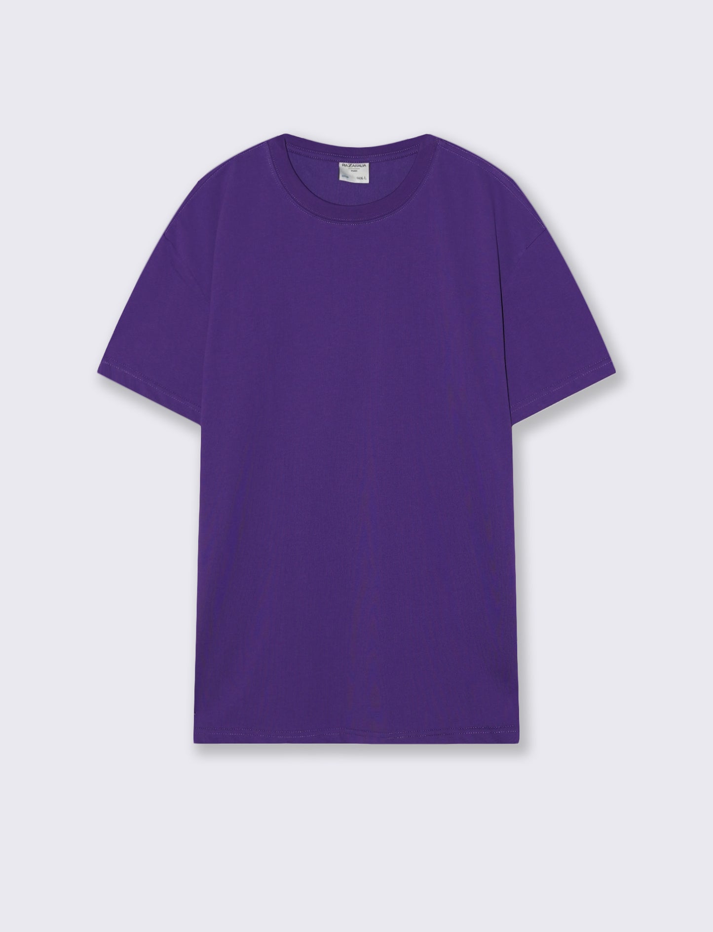 T-shirt girocollo in tessuto premium - Viola