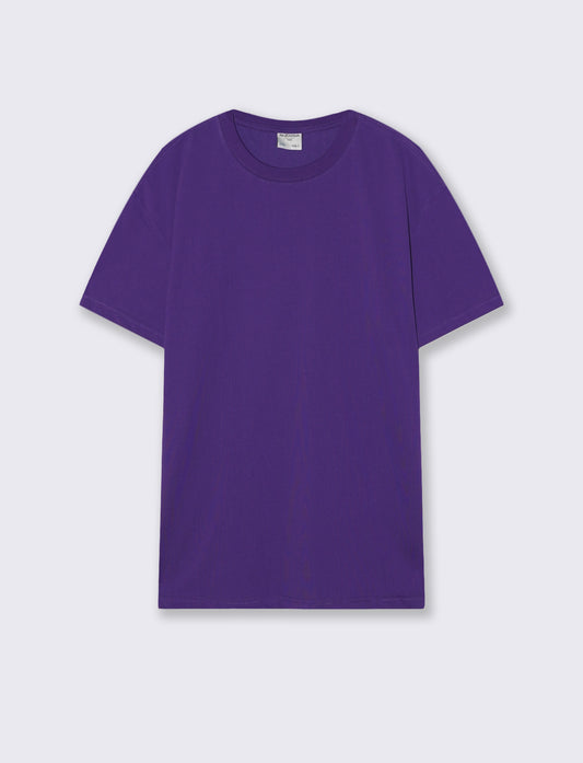 T-shirt girocollo in tessuto premium - Viola