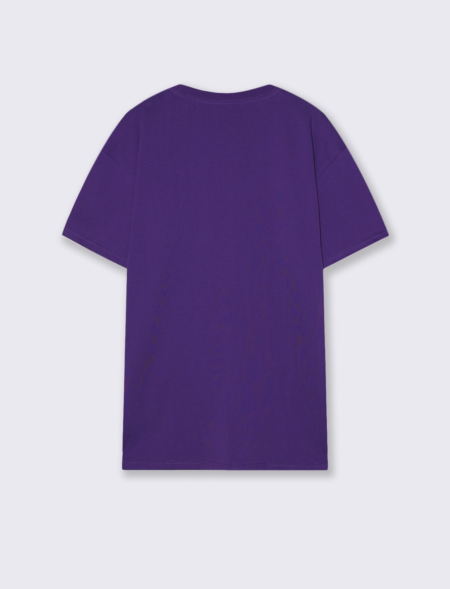 T-shirt girocollo in tessuto premium - Viola