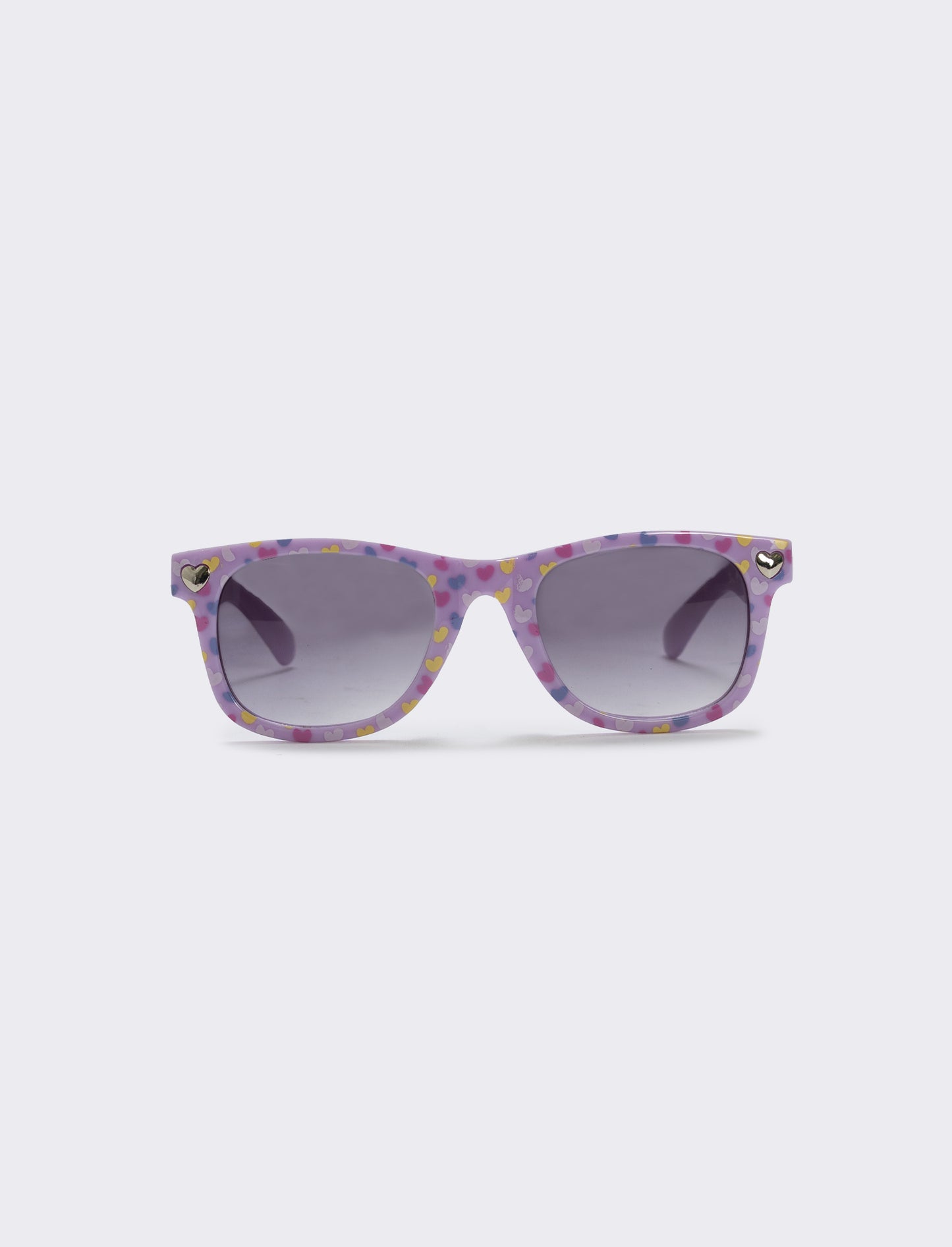 Trendy heart-shaped sunglasses - Purple