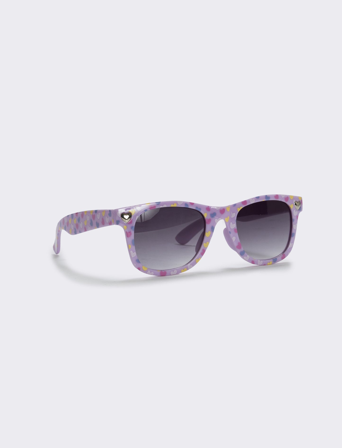 Trendy heart-shaped sunglasses - Purple