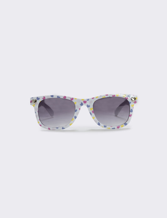 Trendy heart-shaped sunglasses - White