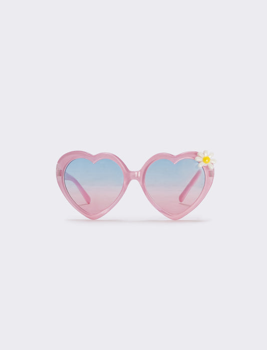 Occhiali sole cuore per bambina - Rosa