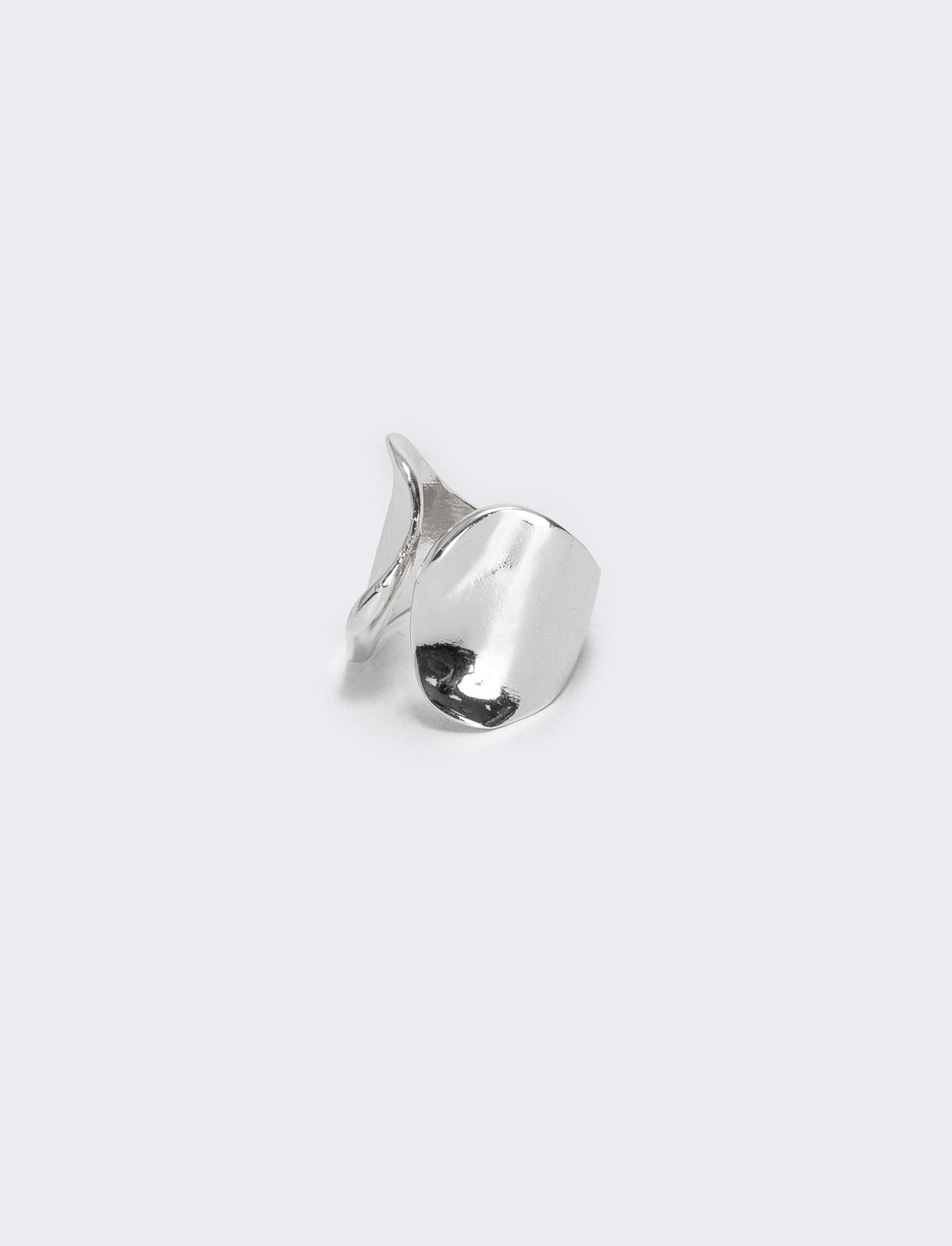 Anello incavo con due fascioni eleganti - Argento