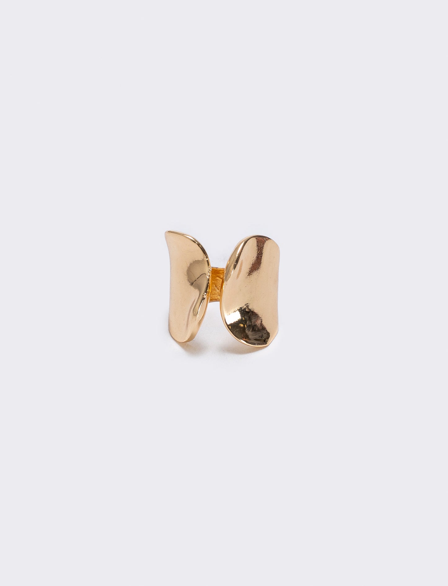 Anello incavo con due fascioni eleganti - Oro