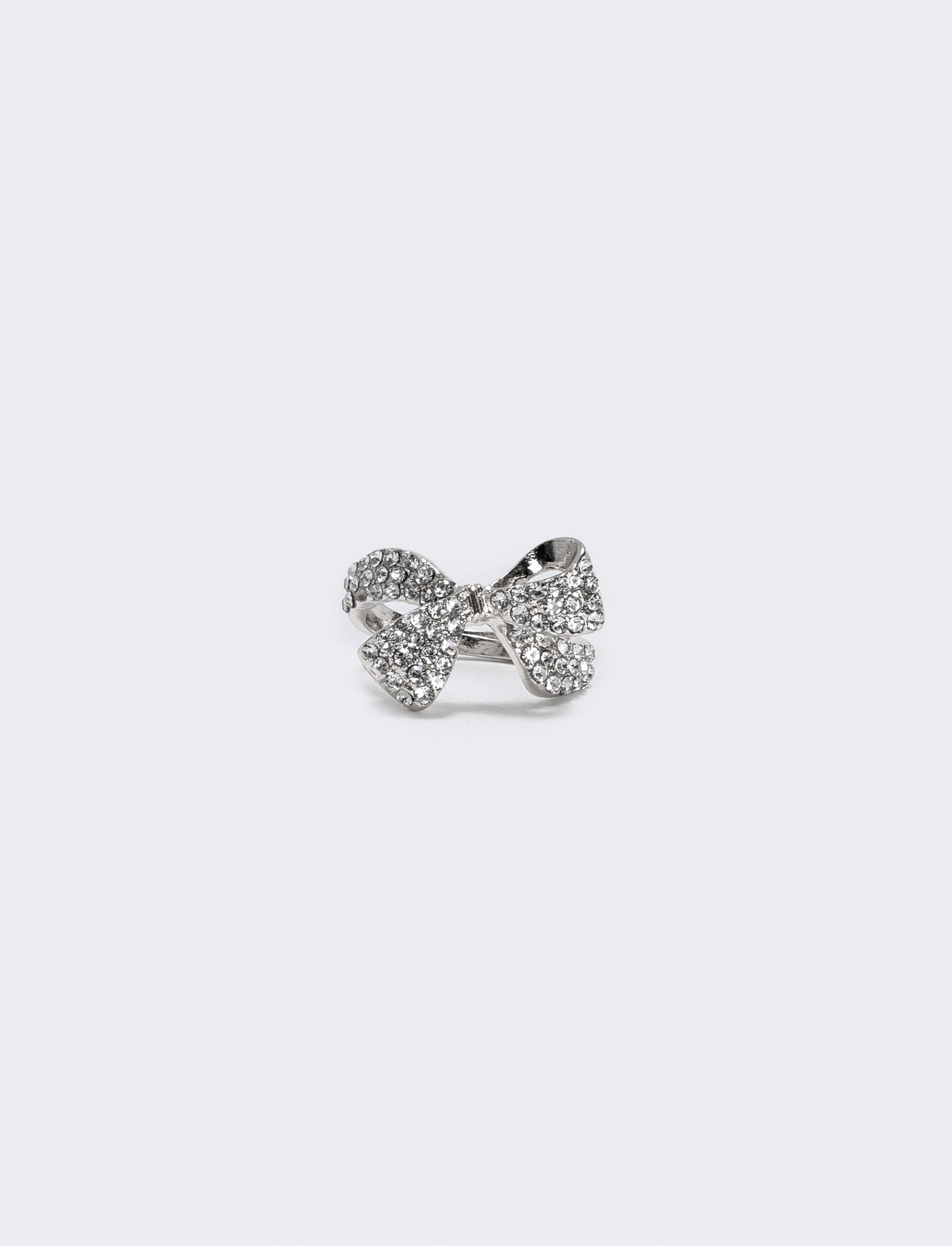 Anello fiocco con strass - Argento