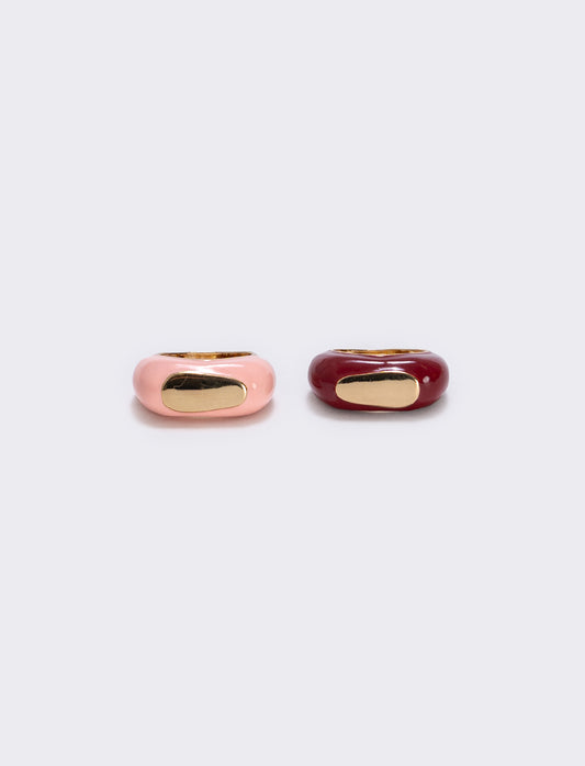 Anelli con pietra elegante - Rosa