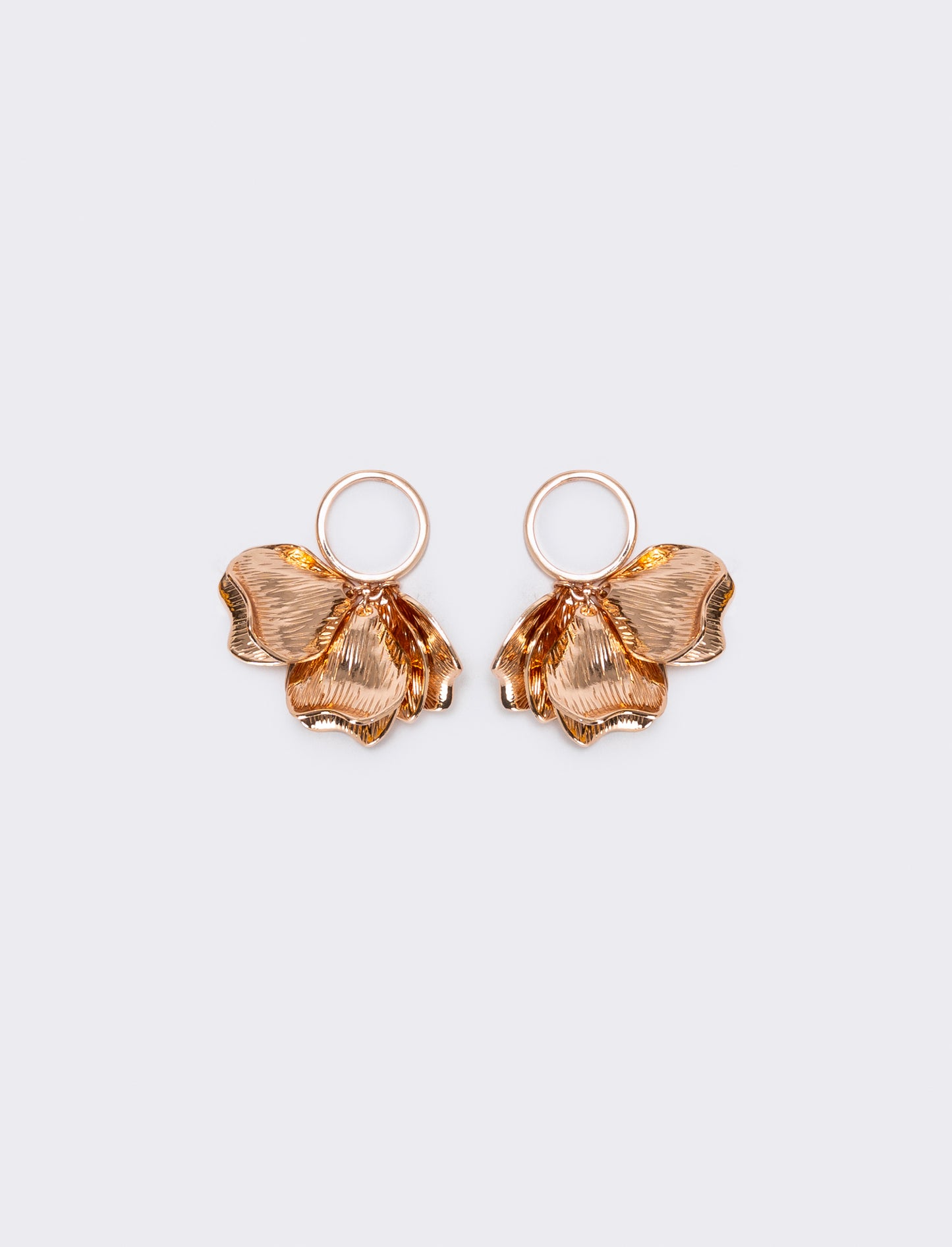 Anello con petali e ciondolo - Oro rosa