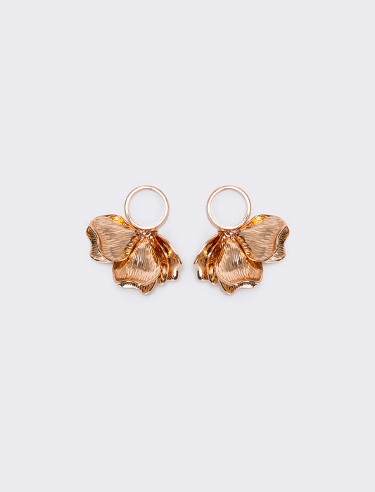 Anello con petali e ciondolo - Oro rosa