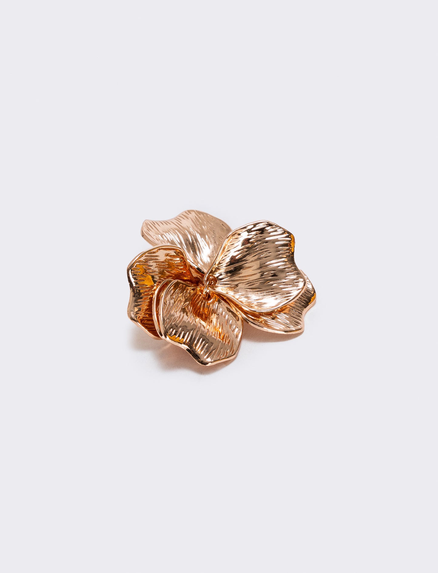 Anello con petali e ciondolo - Oro rosa