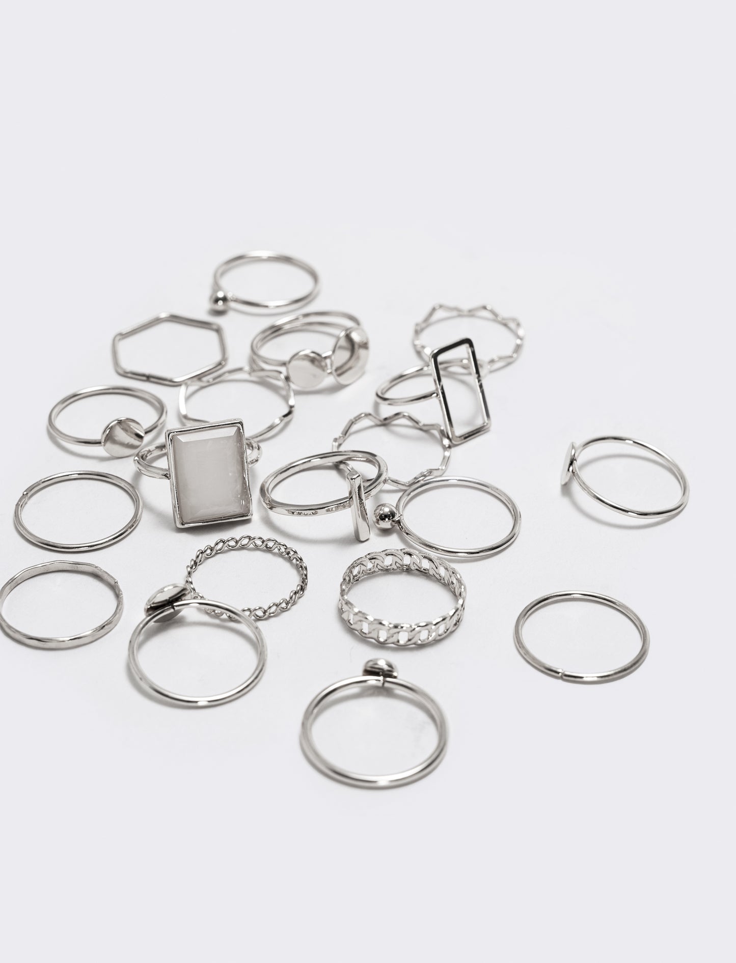 Anelli sottili in varie forme - Argento