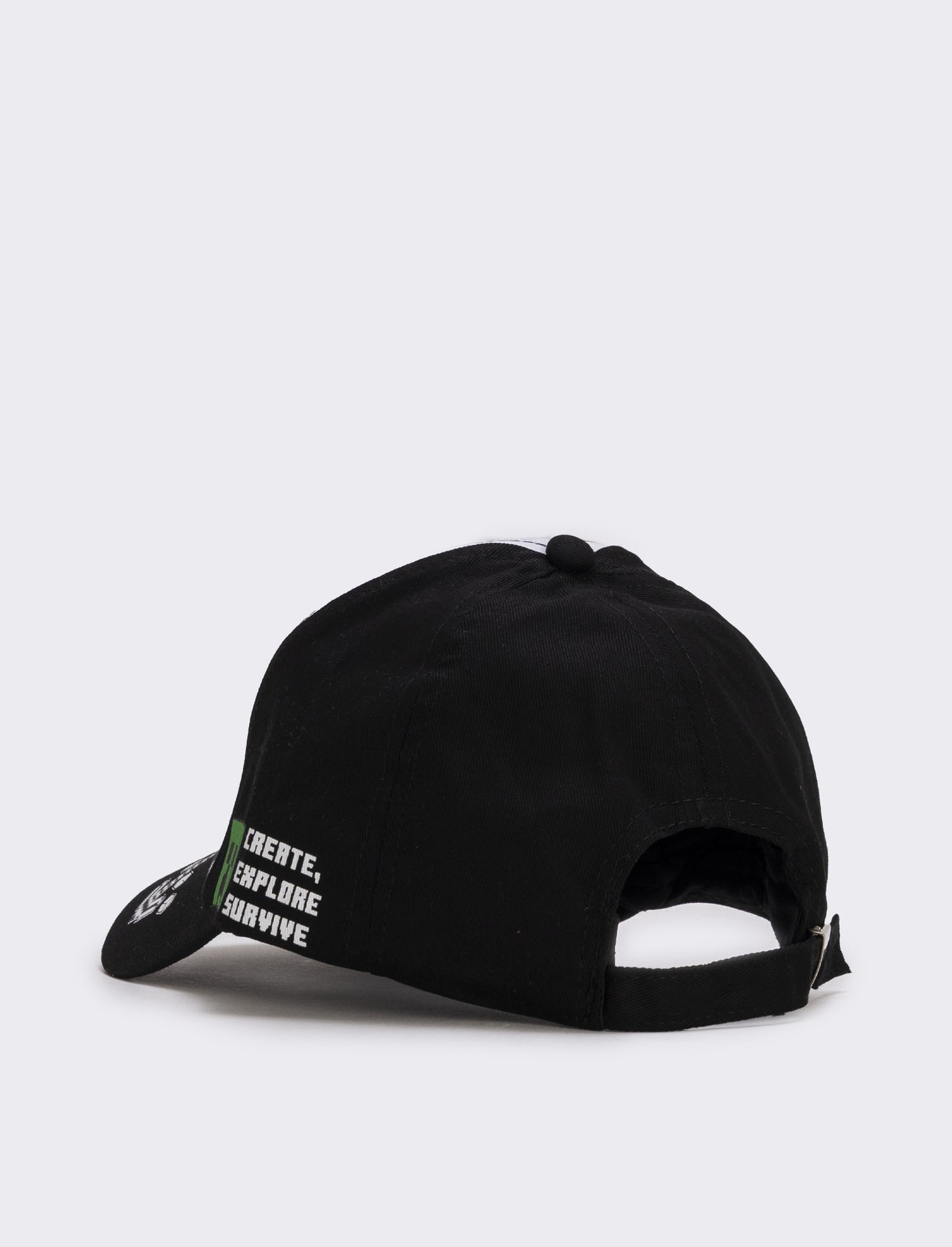 Cappello baseball Minecraft per bambino - bianco/nero