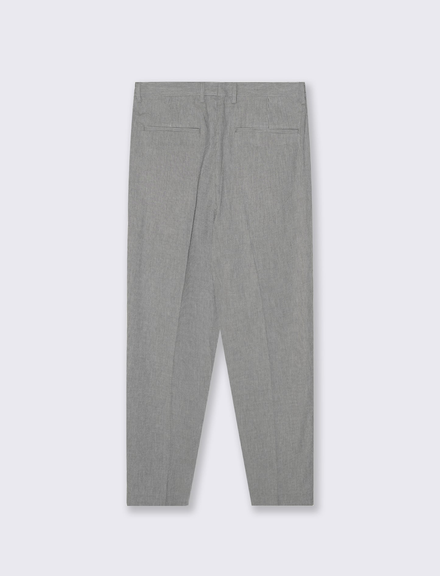 Pantaloni mix lino effetto riga formali - Grigio