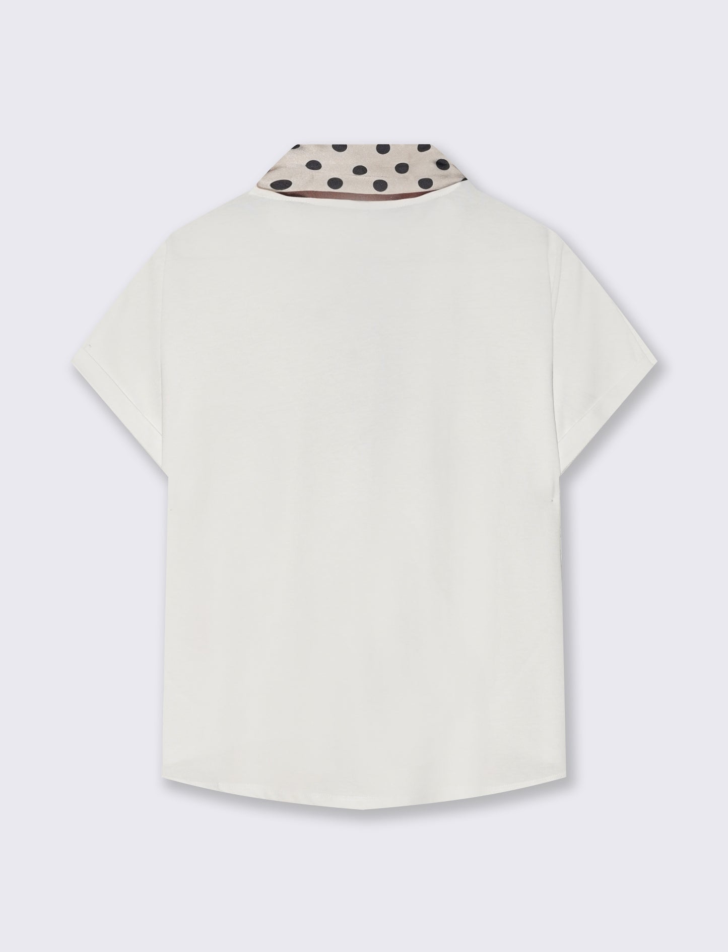 T-shirt in cotone con foulard incluso - Bianco