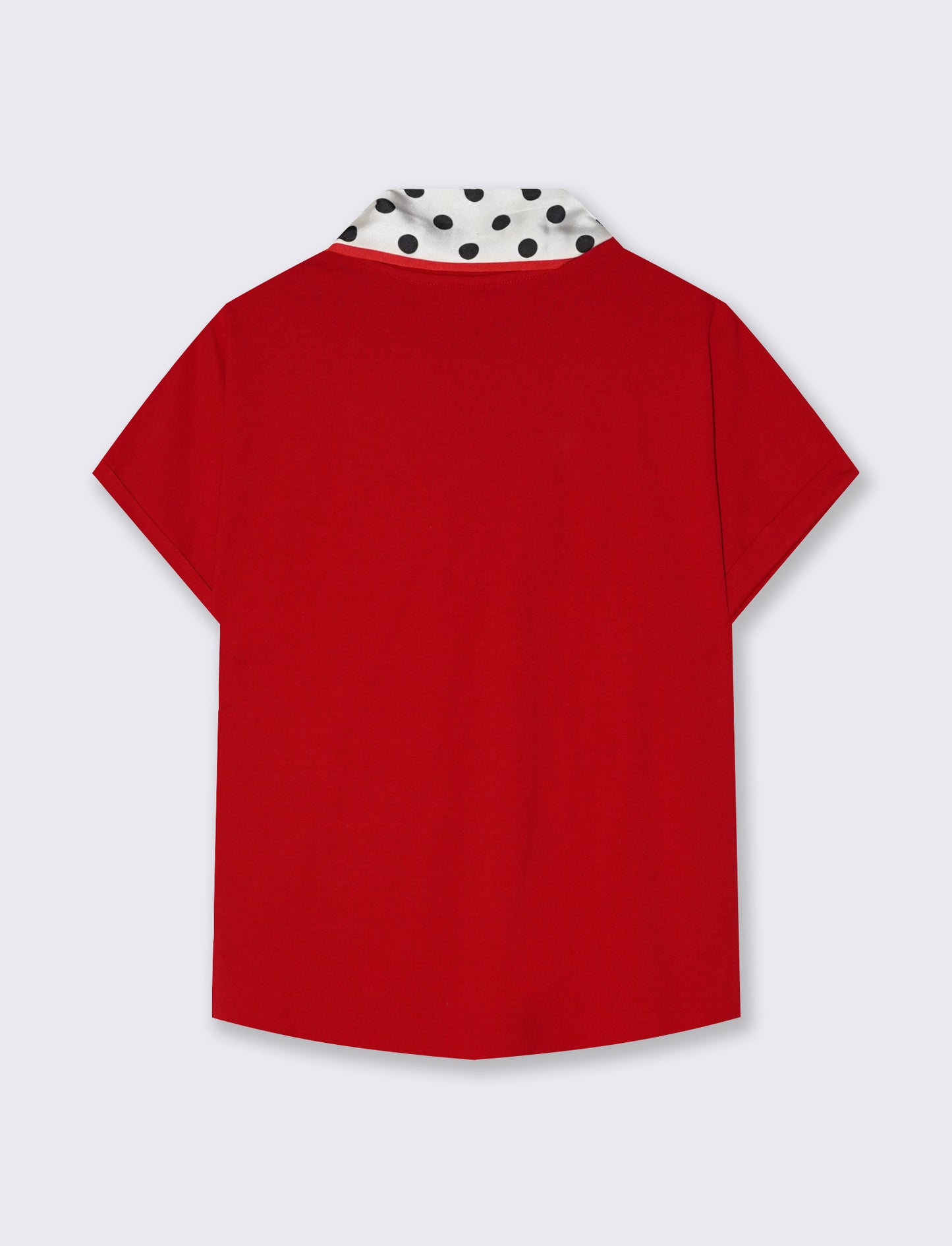 T-shirt in cotone con foulard incluso - Rosso