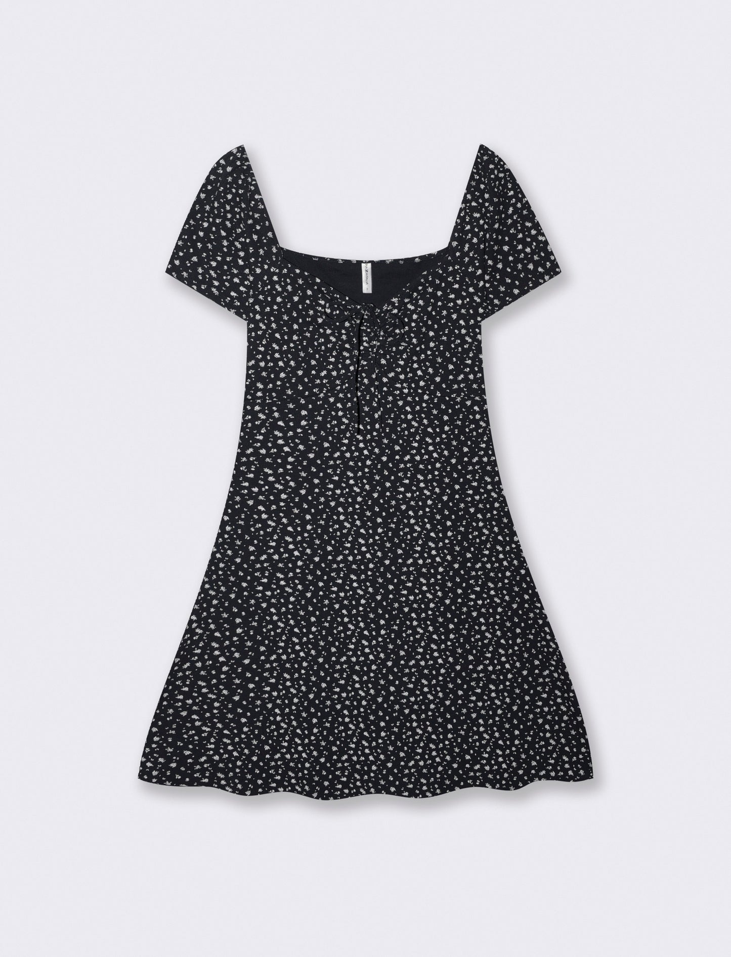 Vestito Corto a Coste con Manica Aletto - var 1