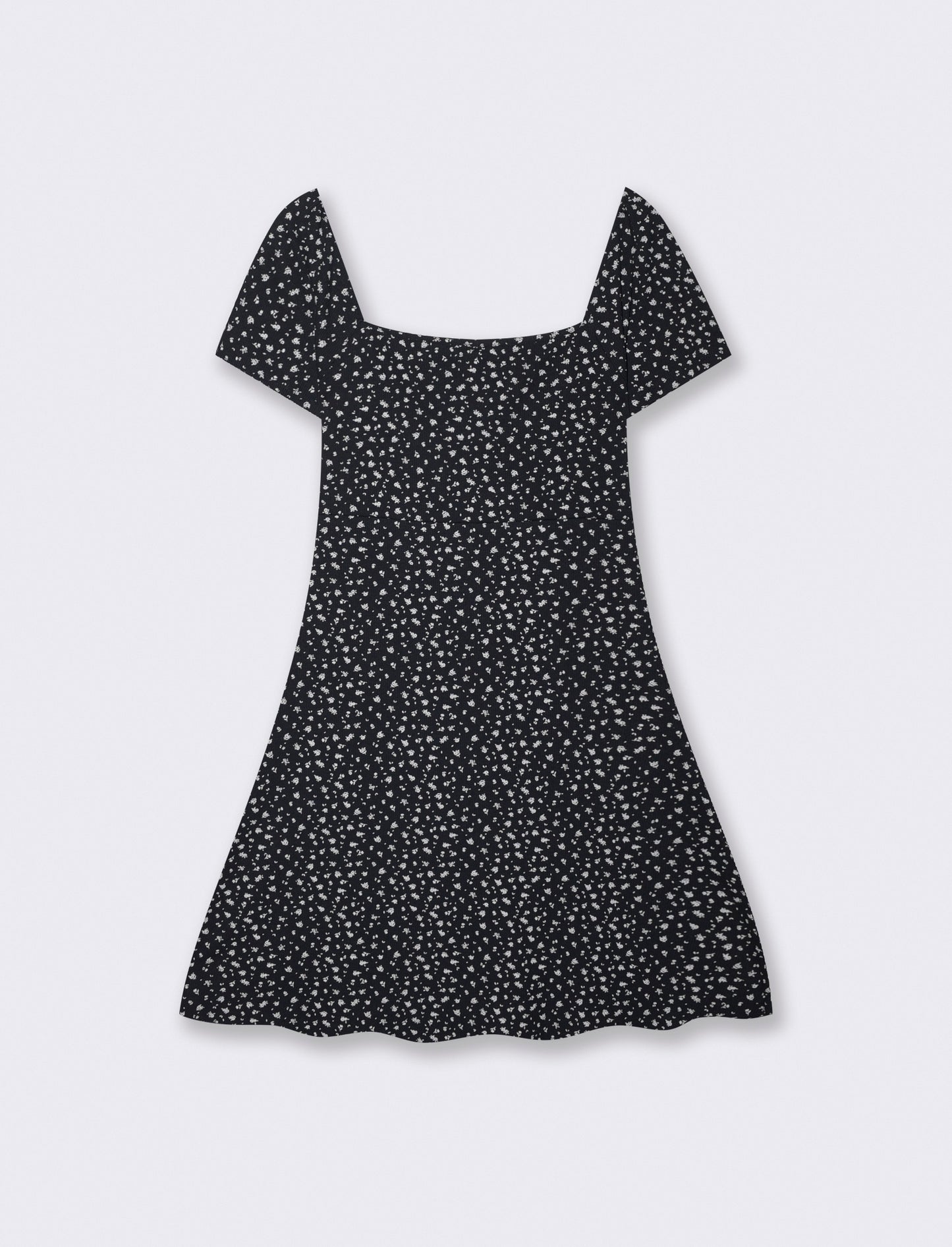 Vestito Corto a Coste con Manica Aletto - var 1