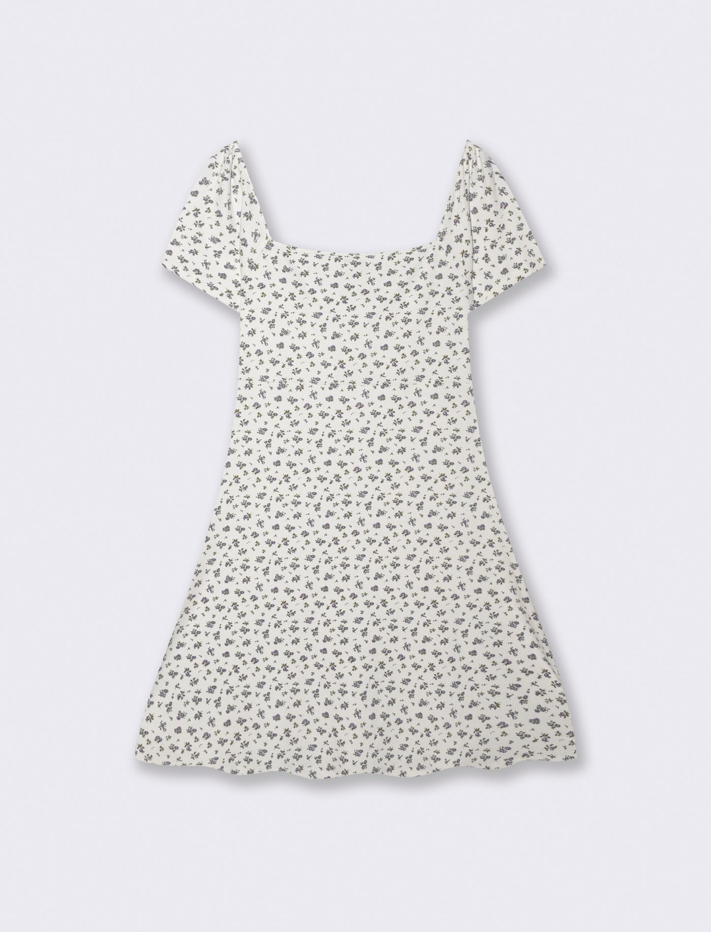 Vestito Corto a Coste con Manica Aletto - var 2