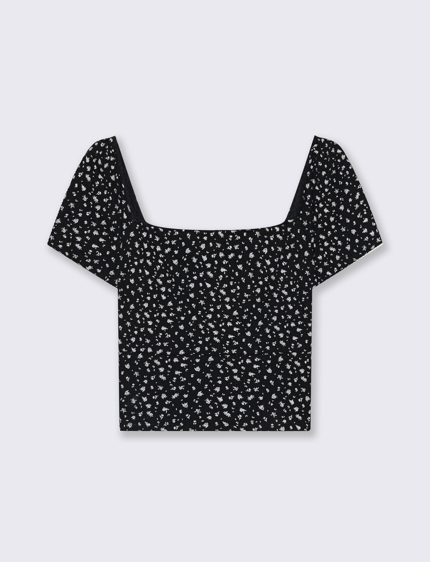 Top arricciato con manica corta slim - var 1