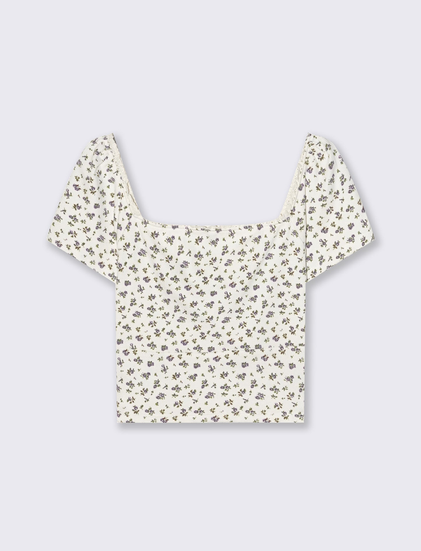 Top arricciato con manica corta slim - var 2