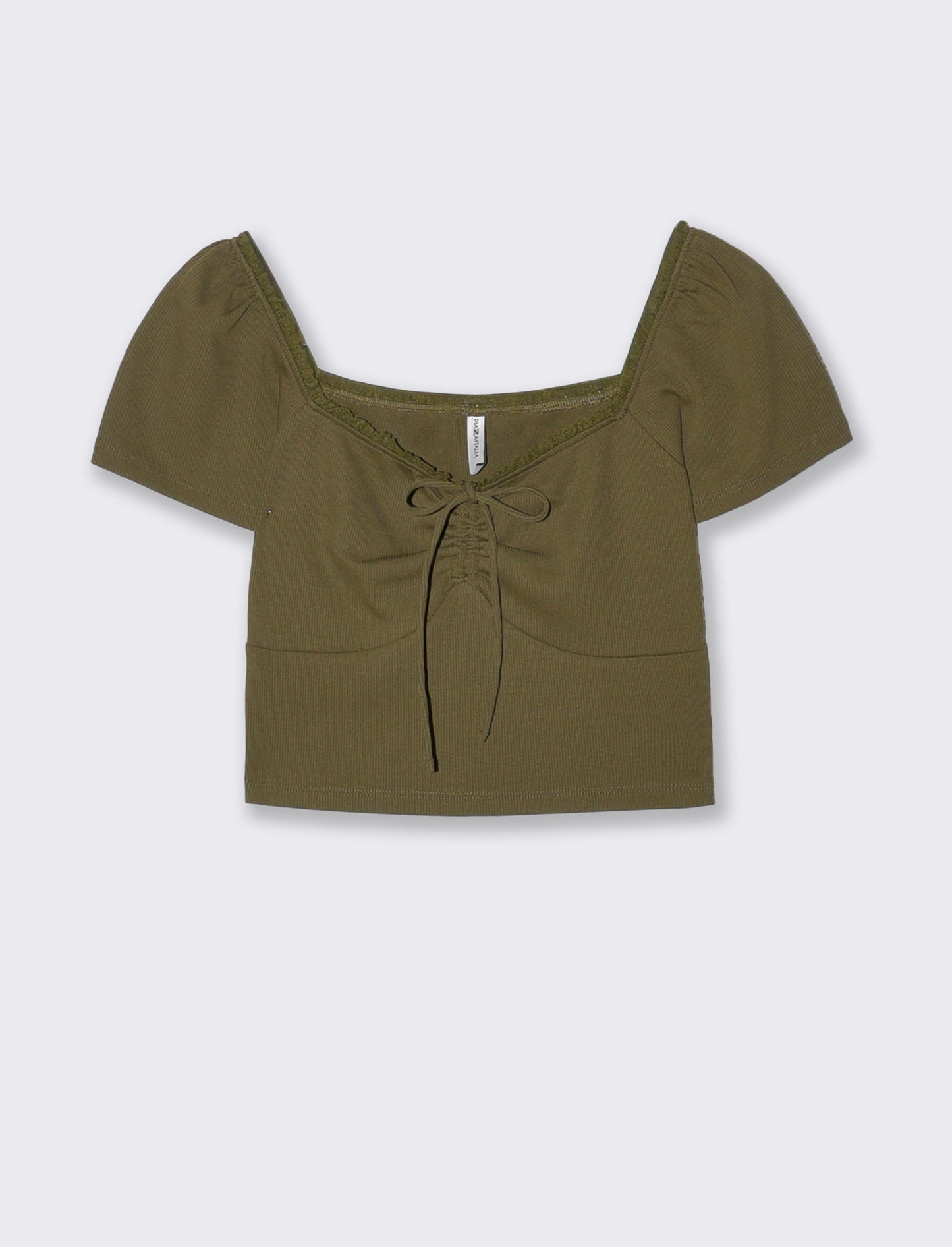 Top arricciato con manica corta slim - Kaky 1