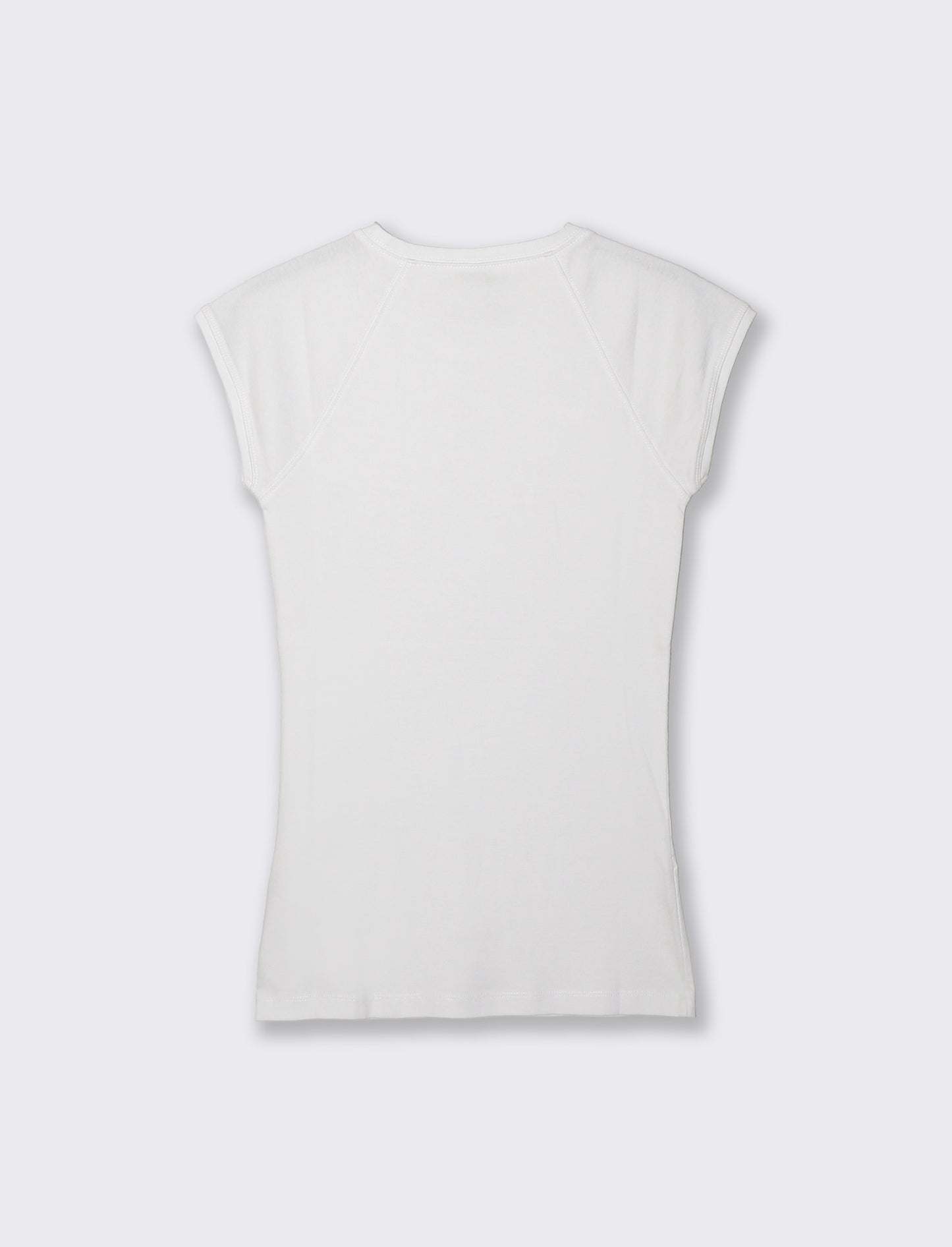 T-shirt basica slim in cotone raglan - Bianco