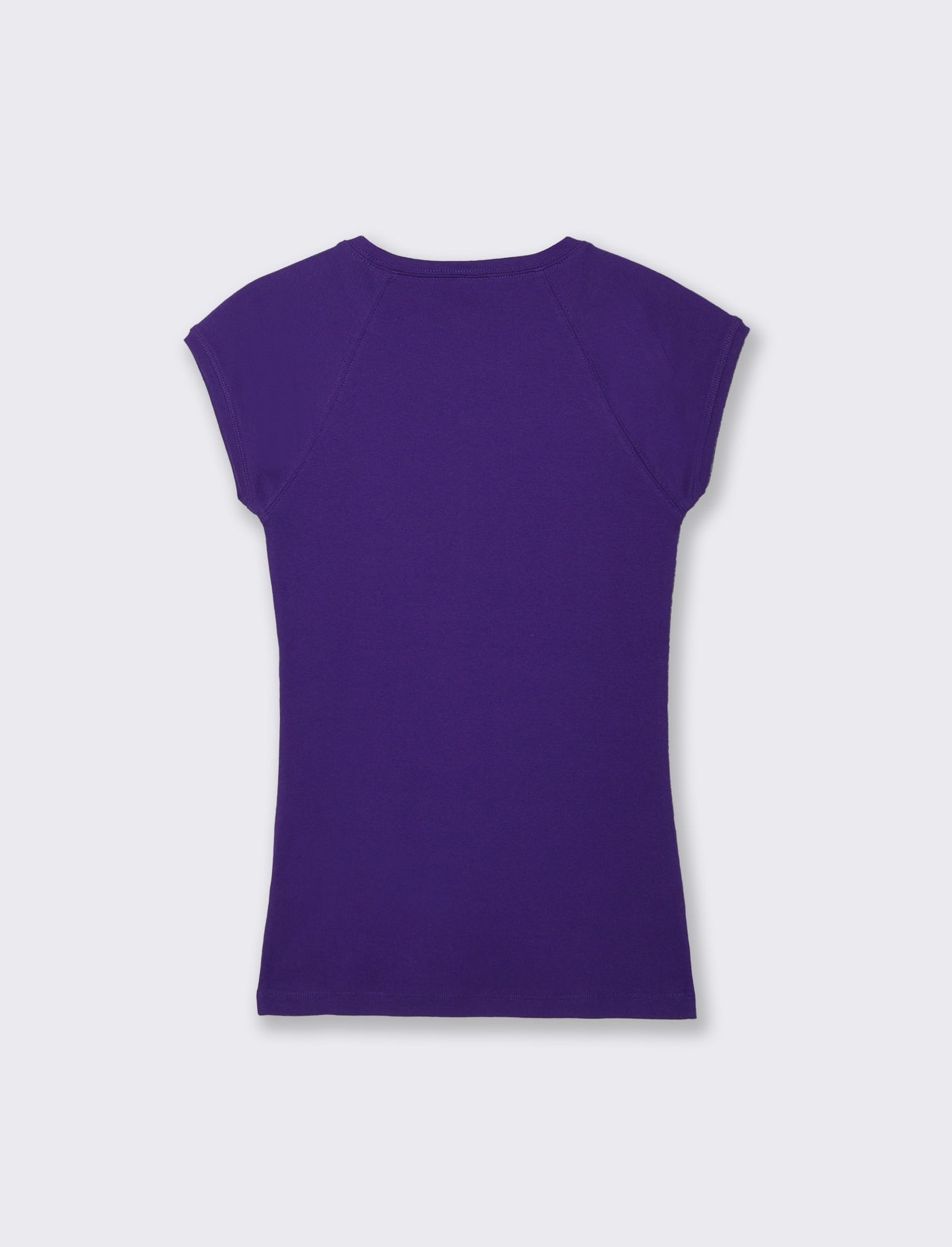 Slim Fit Basic Cotton Raglan T-Shirt - Purple