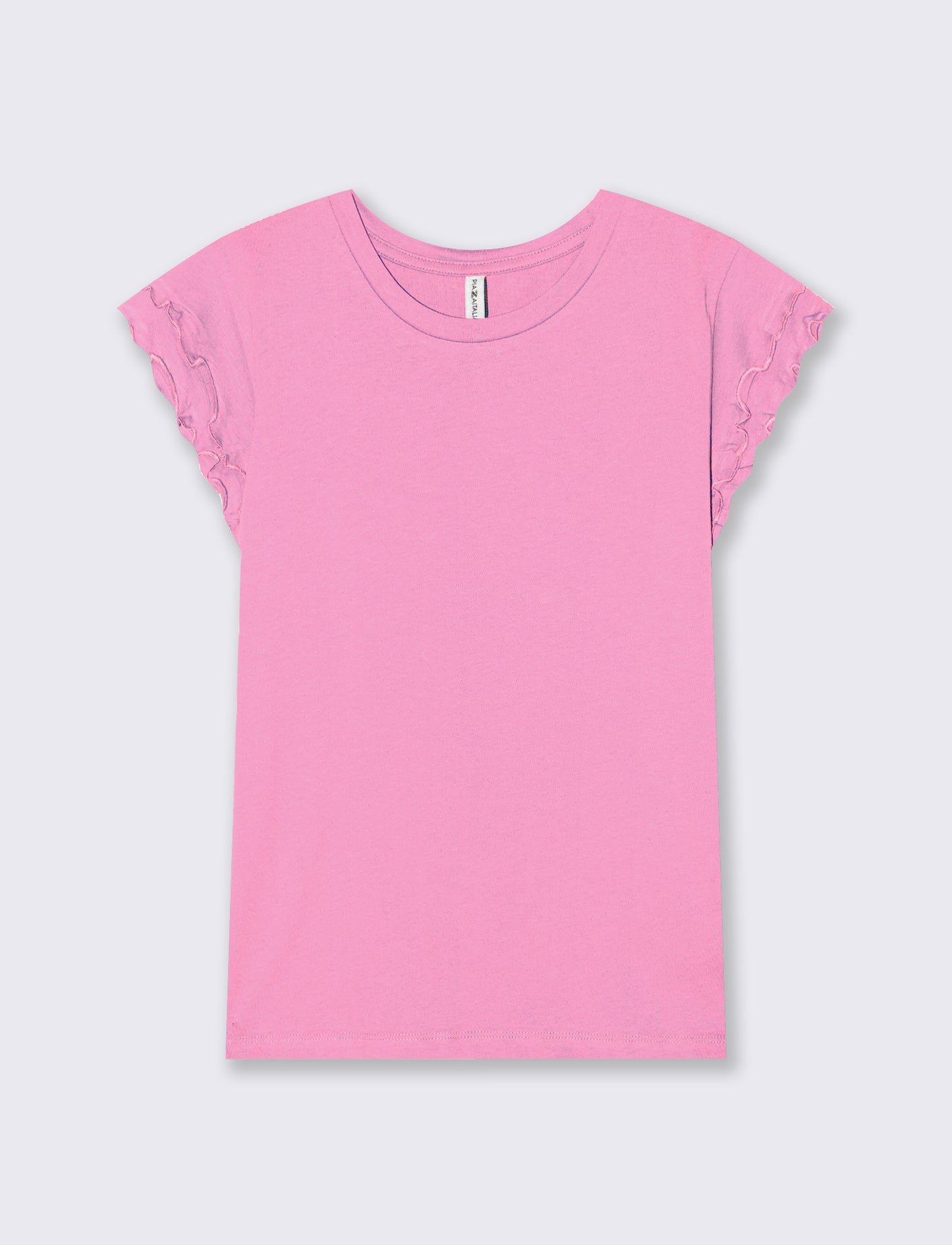 T-Shirt Mezza Manica con Rouches - Rosa big bubble