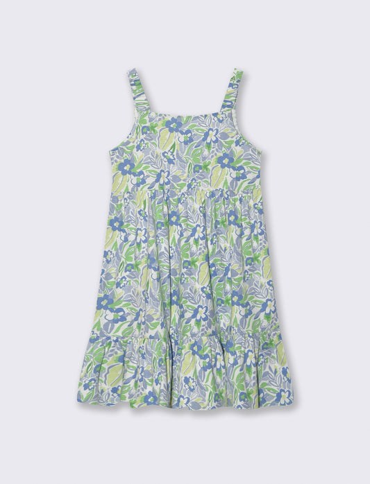 Girls' Dress in Cool Cotton - Green