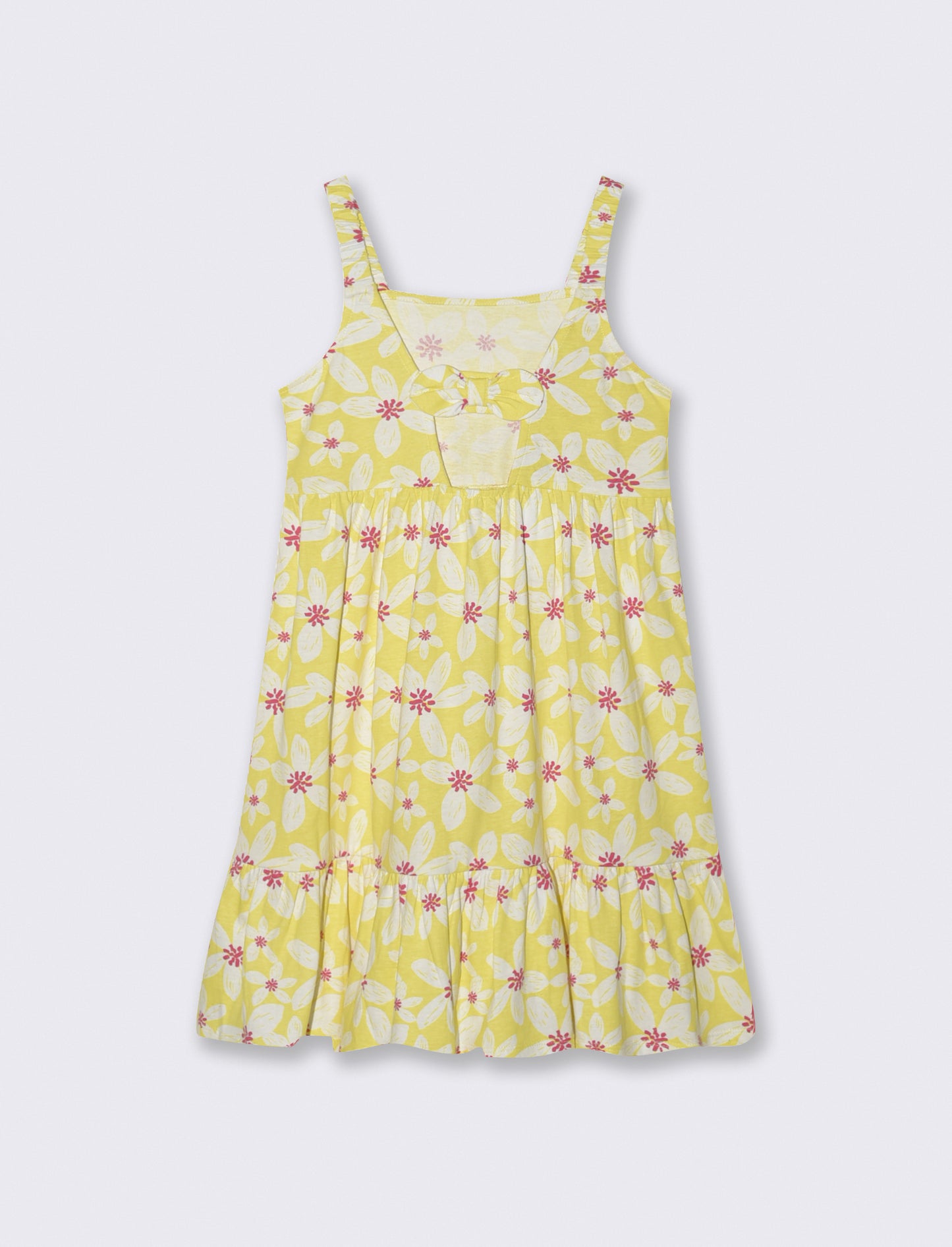 Abito da bambina in fresco cotone - Giallo