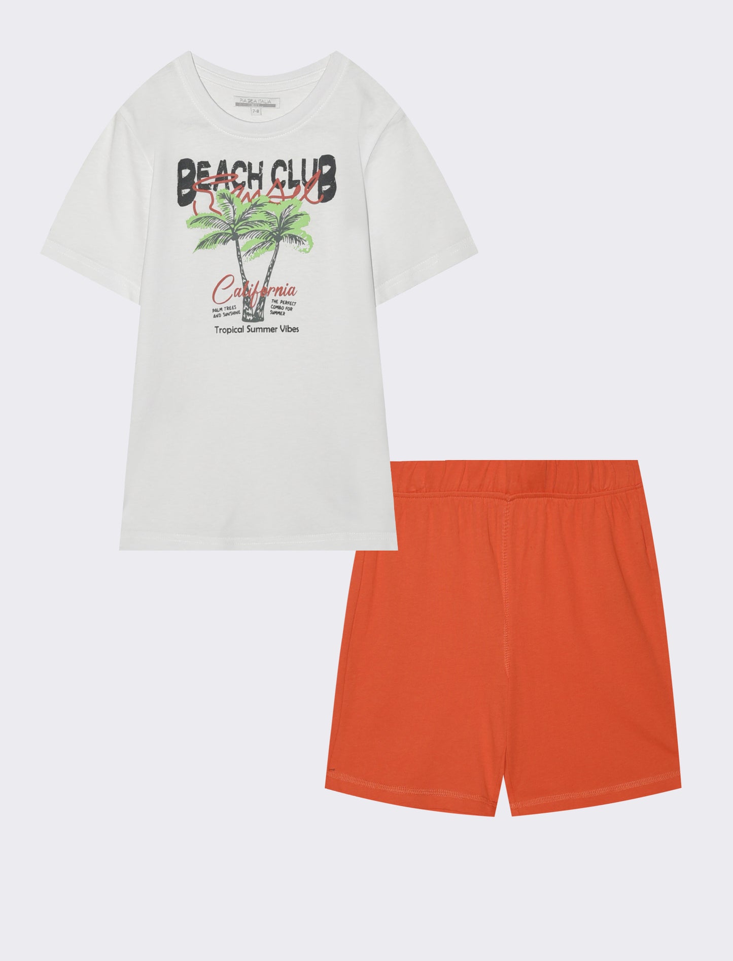 Completo bermuda e t-shirt in jersey - Bianco
