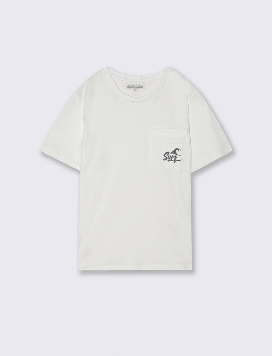 Leisure pocket T-shirt - White