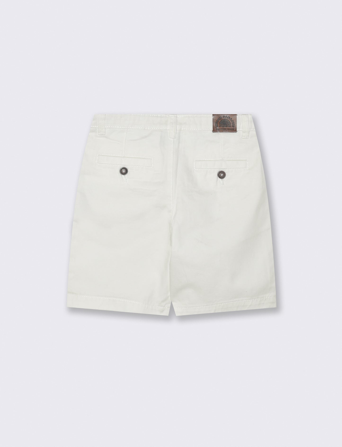 Bermuda in cotone tinta unita regular fit - Bianco