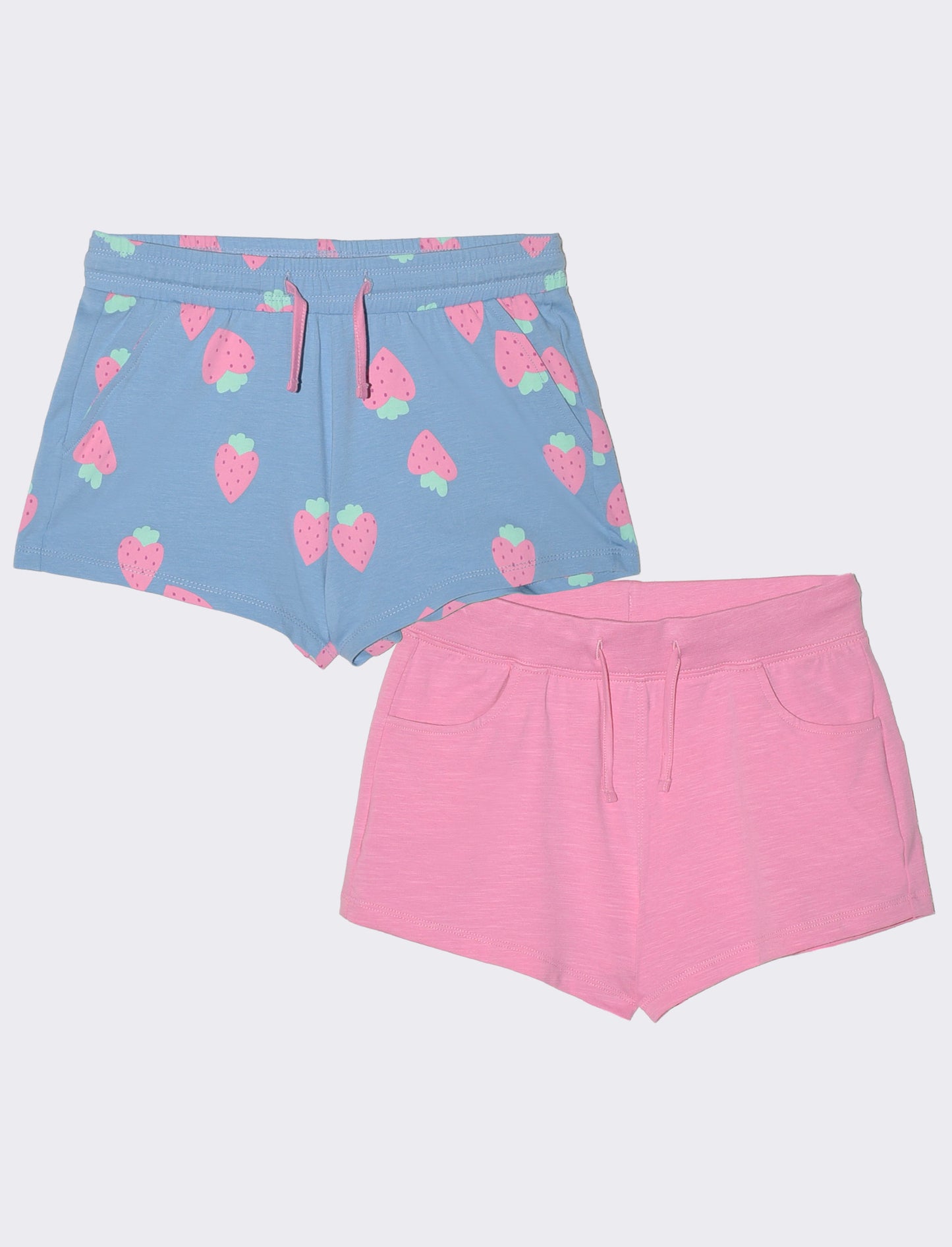 Short 2 pack in jersey con tasche - Azzurro
