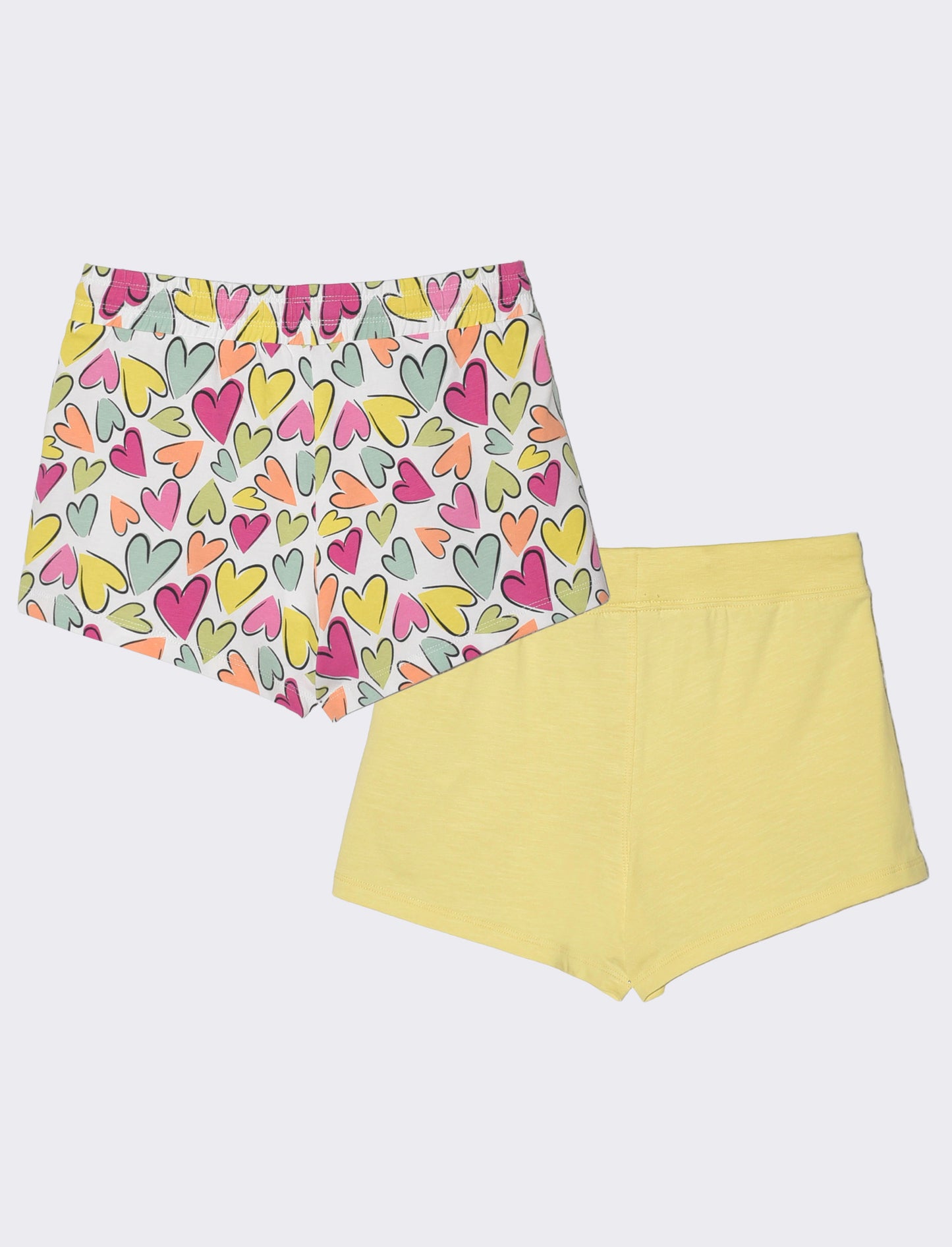Short 2 pack in jersey with pockets - Yellow