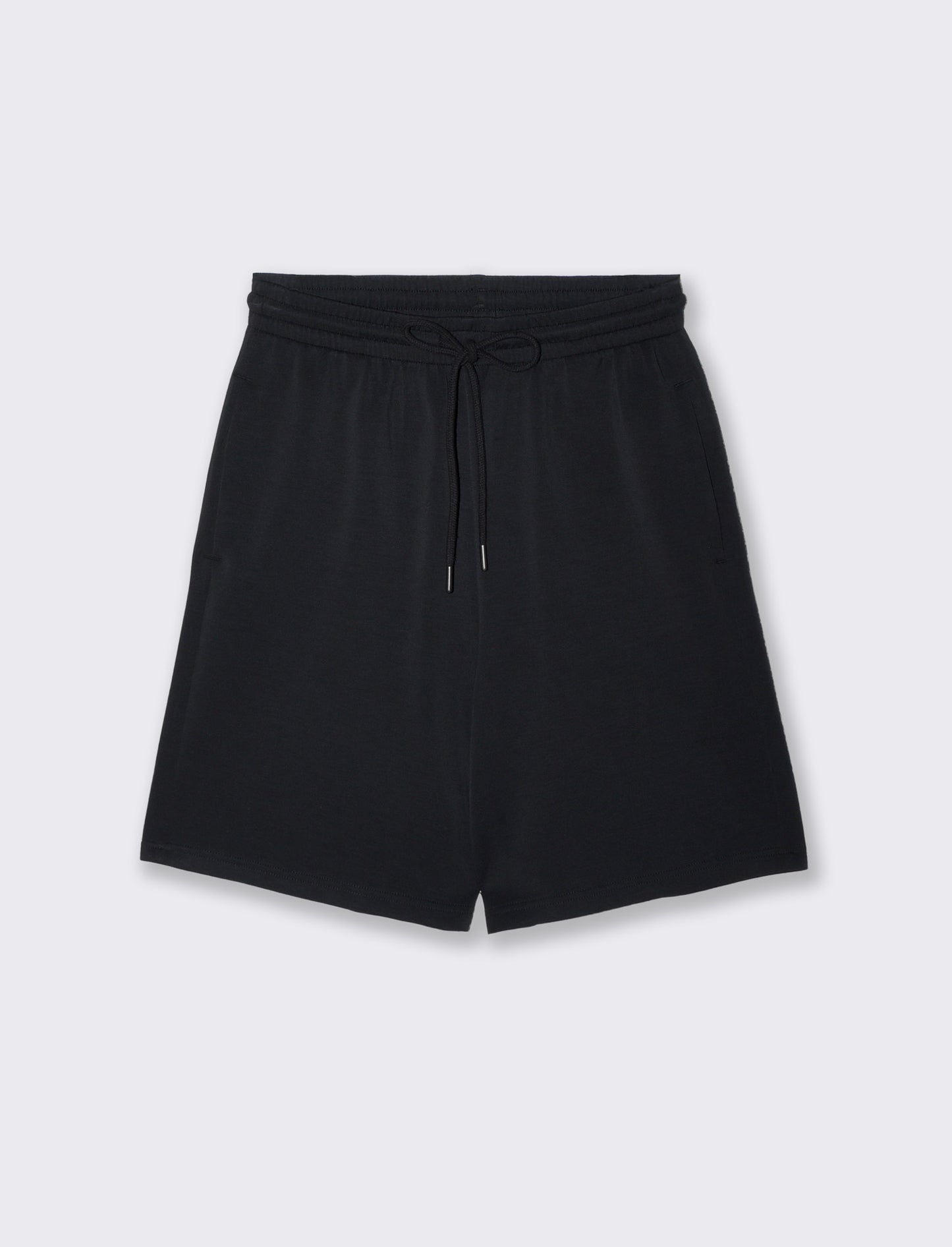 Bermuda con Elastico e Coulisse - Nero