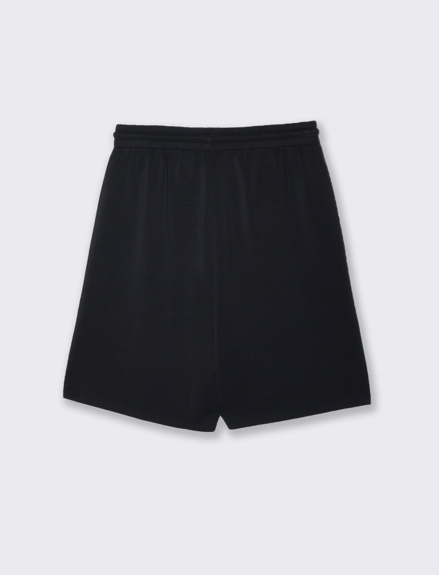 Bermuda con Elastico e Coulisse - Nero