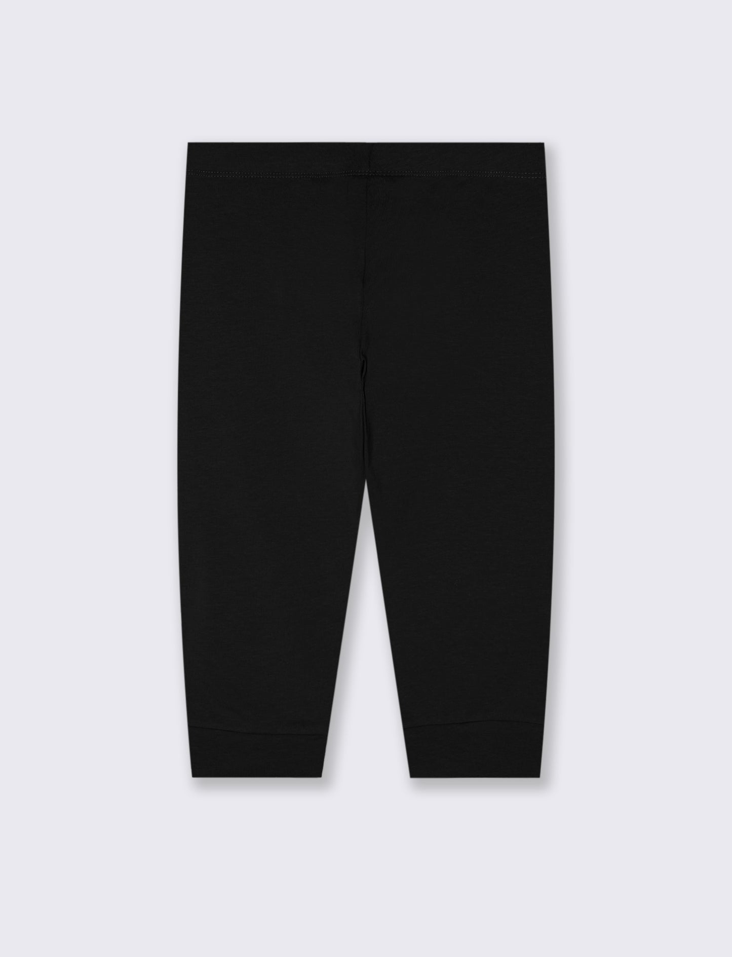 3/4 Leggings for Girls with Bow - Black