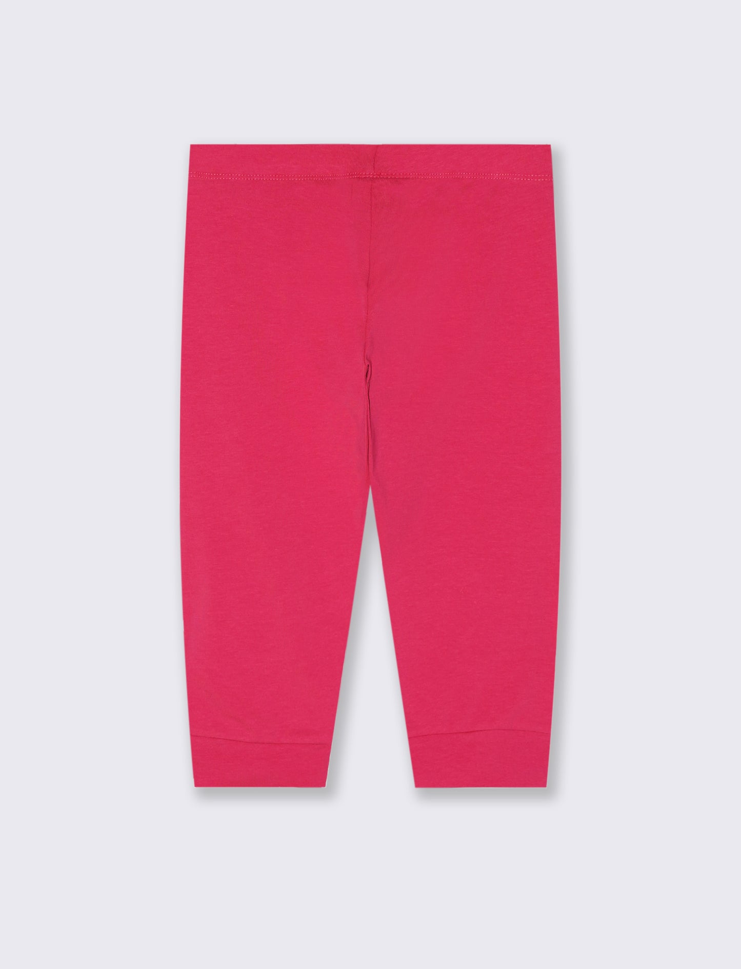 3/4 Leggings for Girls with Bow - Fuxia