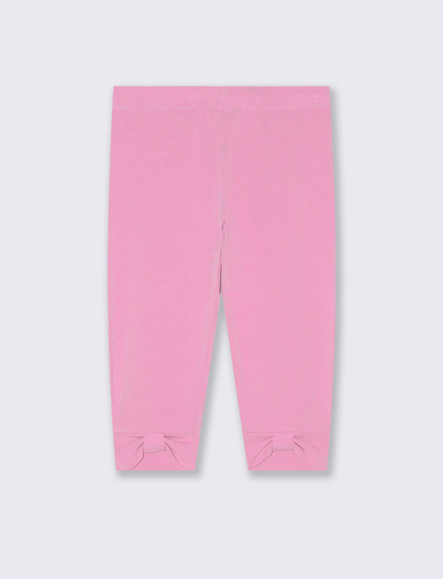Leggings 3/4 da bambina con fiocco - Rosa