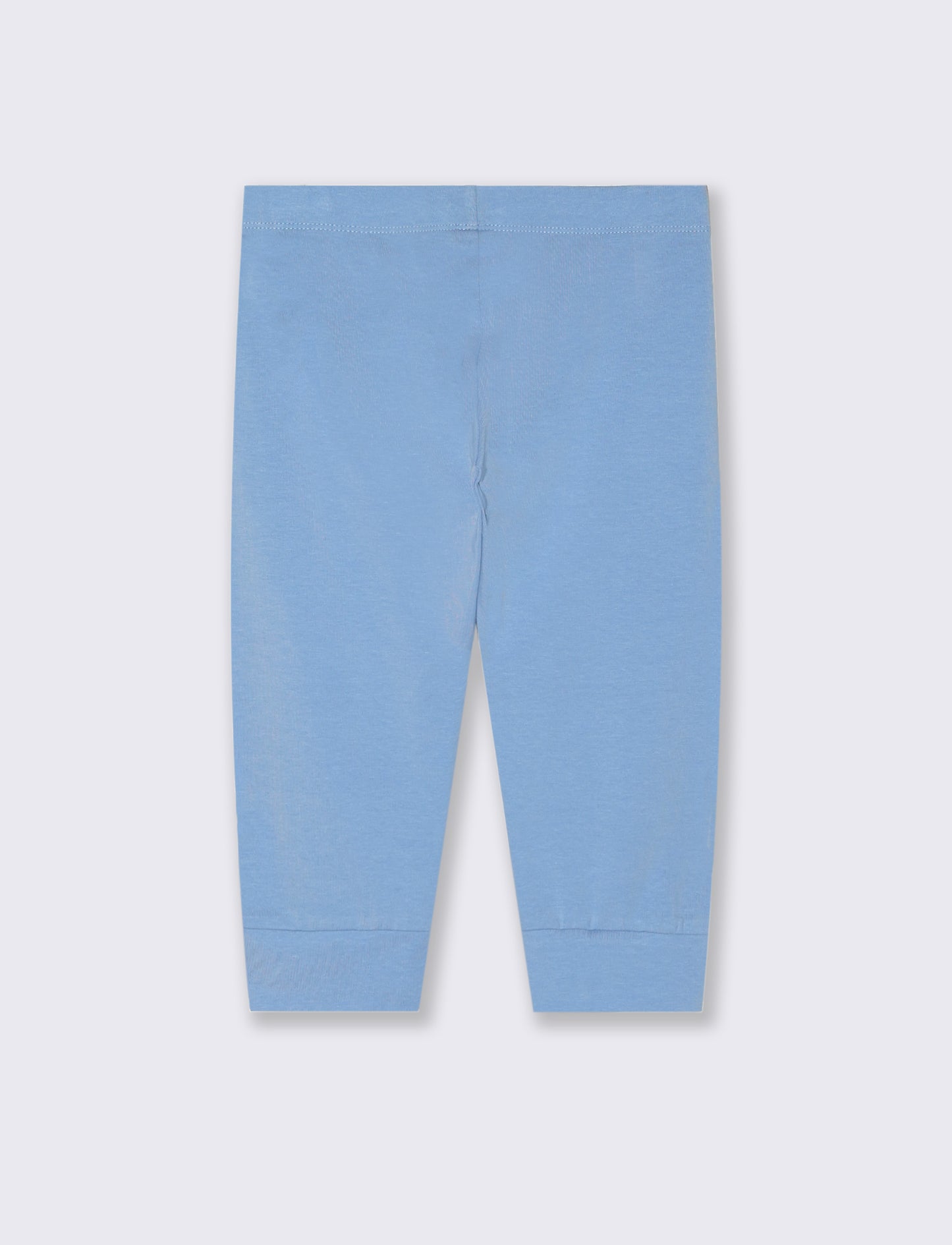 3/4 Leggings for Girls with Bow - Sky blue