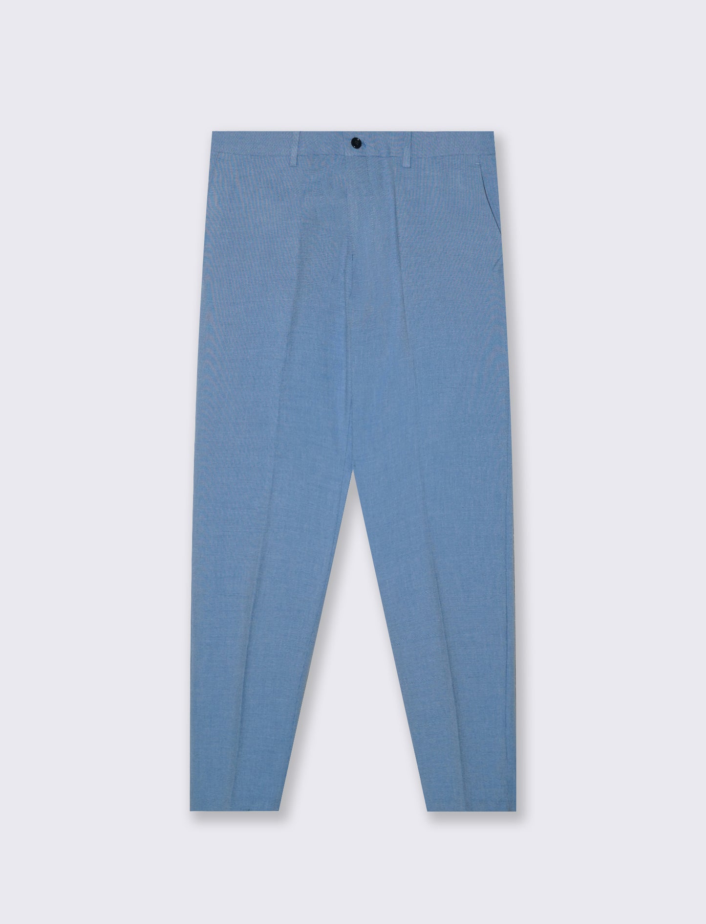 Pantalone Completo Tessuto Dobby Melange - Celeste