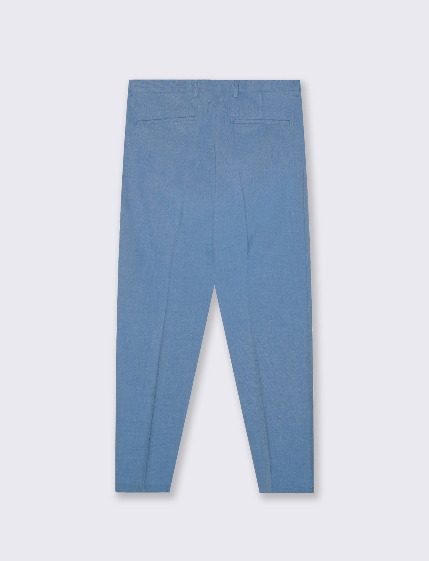 Pantalone Completo Tessuto Dobby Melange - Celeste