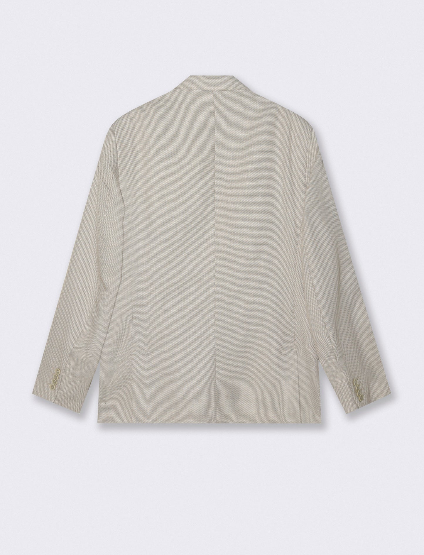 Oxford Blazer with Notched Collar - Beige