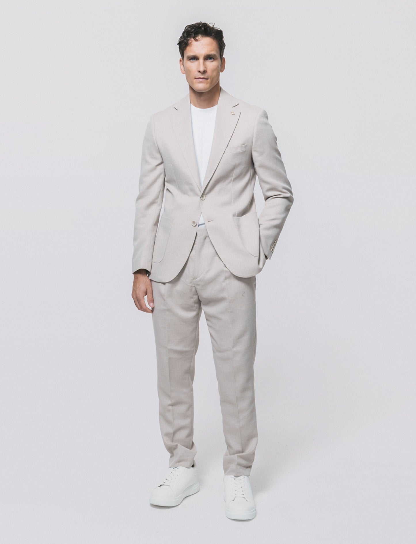 Pantaloni Oxford Formal Fit con Tasche - Beige