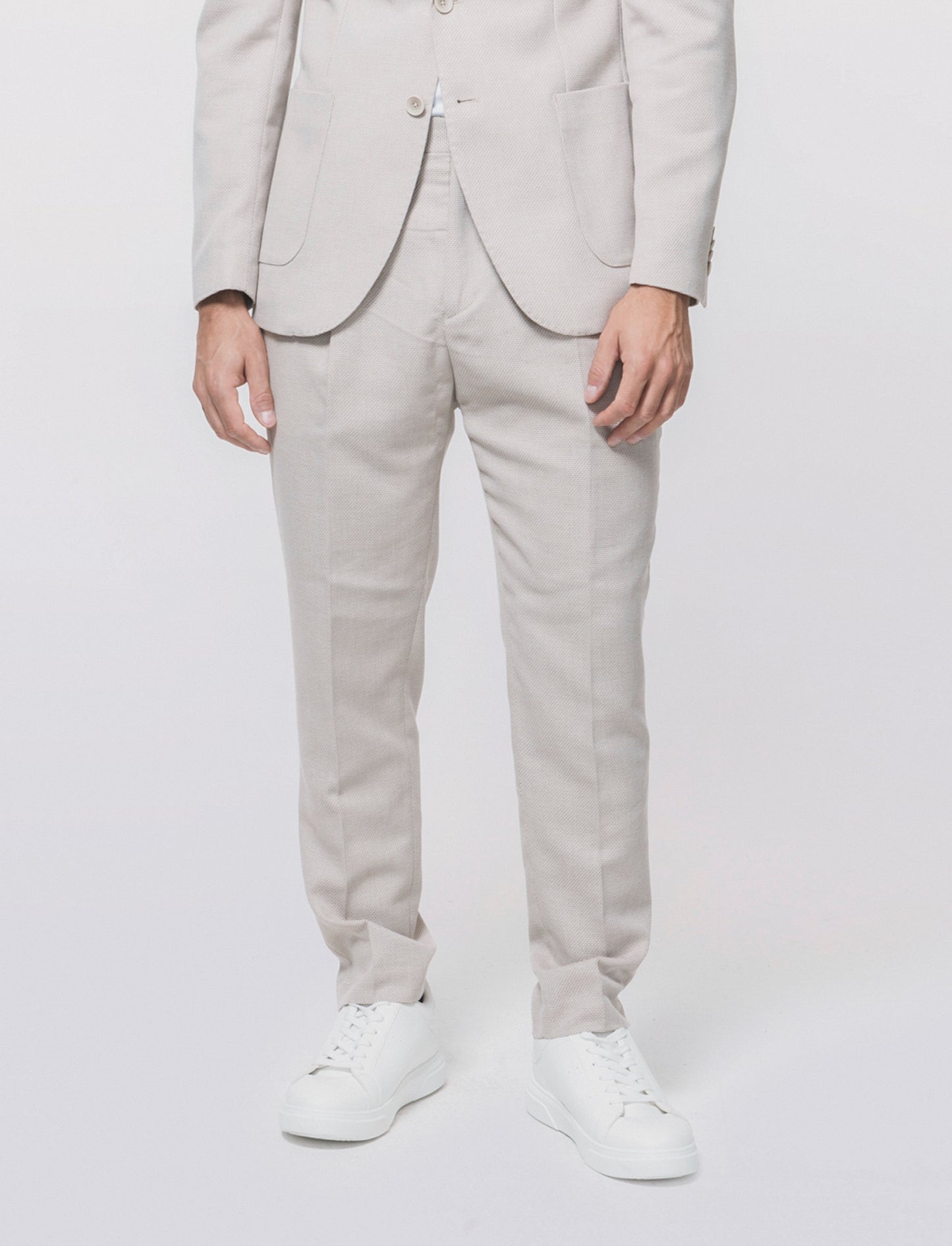 Pantaloni Oxford Formal Fit con Tasche - Beige